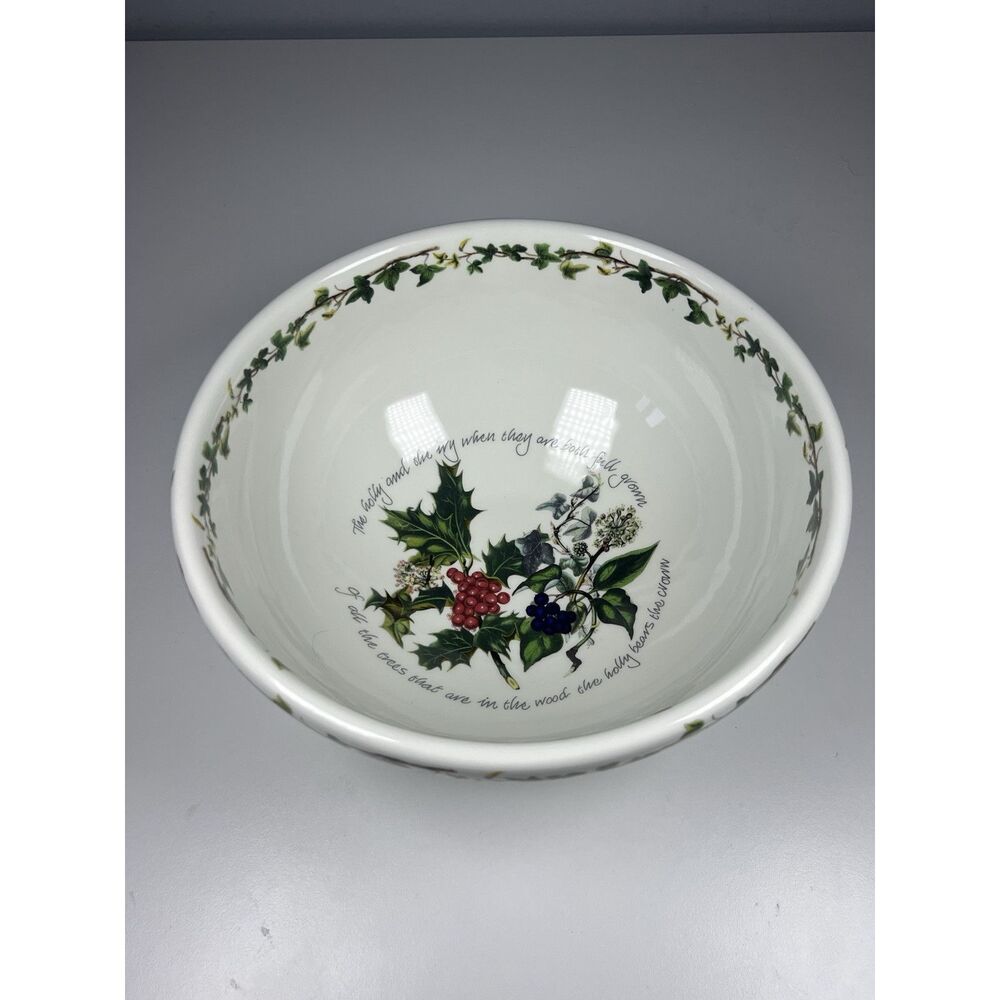 Portmeirion The HOLLY AND THE IVY Serving Bowl 9” Anwyl Cooper Willis Botanical